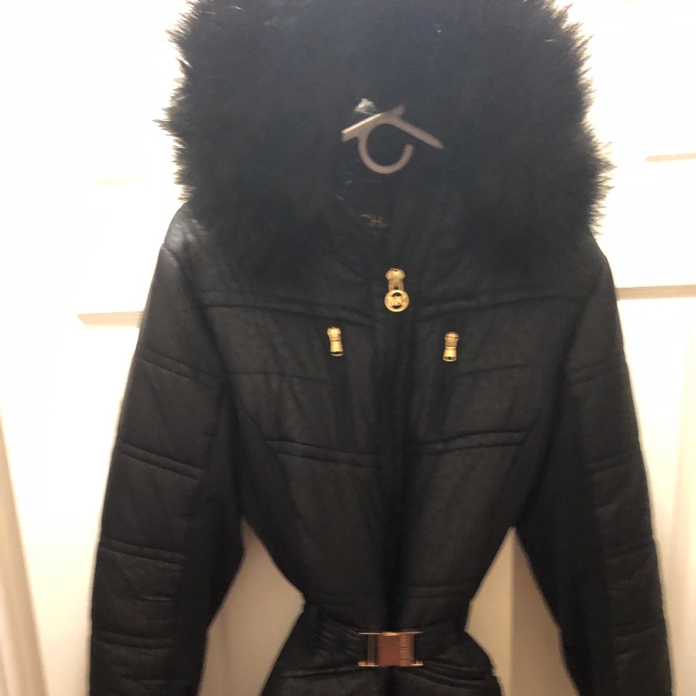 Micheal Kors faux fur hood